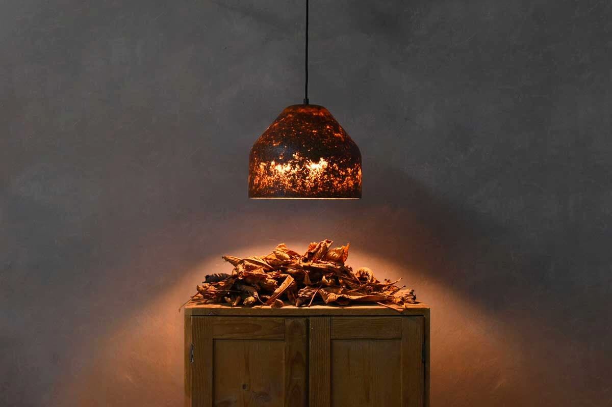 Lampy z liści projekt Jasmin Castagnaro