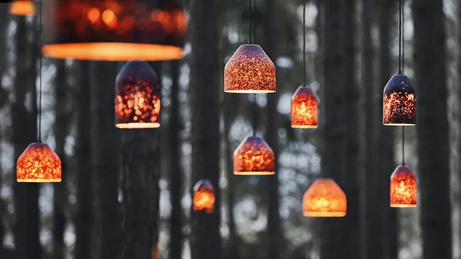 Lampy z liści Jasmin Castagnaro technika LAAB