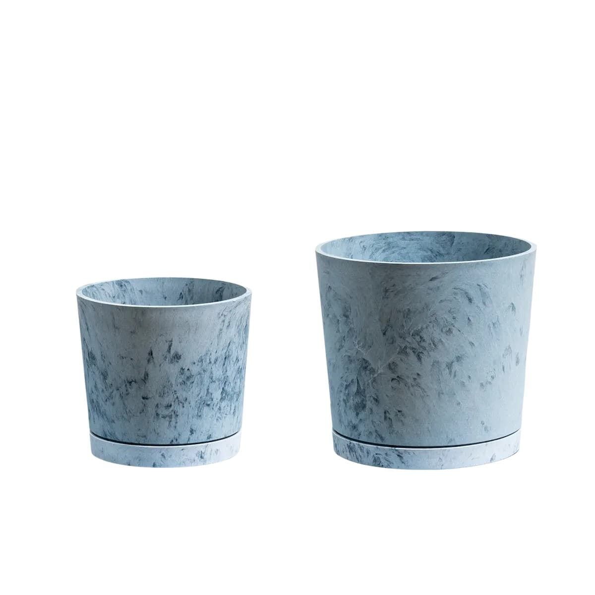 Doniczki denim z recyklingu plastiku RE:POTS