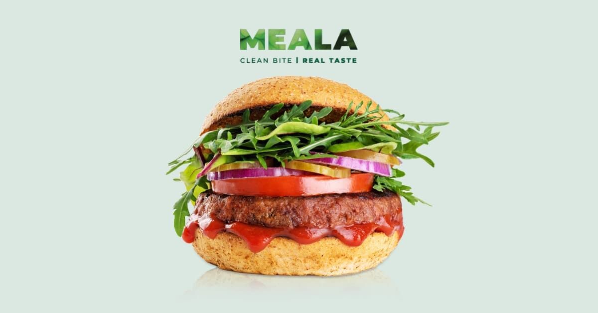 Burger na bazie białka roślinnego z grochu Meala